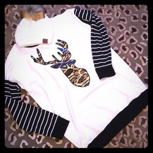 New Boutique Christmas Reindeer Shirt